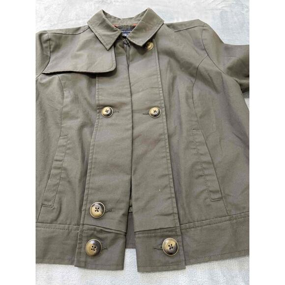 Tommy Hilfiger Olive Green Double Breasted Button Vintage 2013 Jacket Size 8 - Picture 10 of 10
